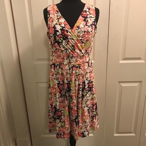 SLEEVELESS LANDS END FIT AND FLARE DRESS